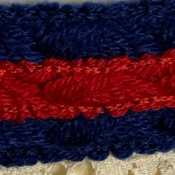 NWT GUCCI Ivory Cluny Lace Skirt with Navy/Red Web Waistband Sz EU 40 US 4 - Picture 5 of 13